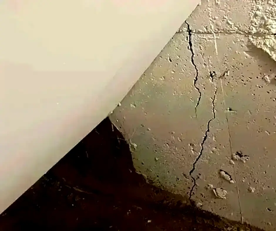 Close-up of exterior foundation wall Basement Crack Repair Lexington, KY